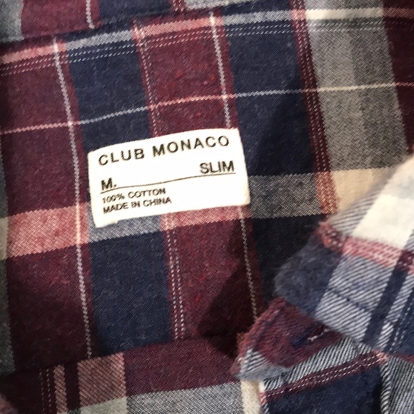 Club Monaco Cotton Flannel Shirt - Picture 5 of 6